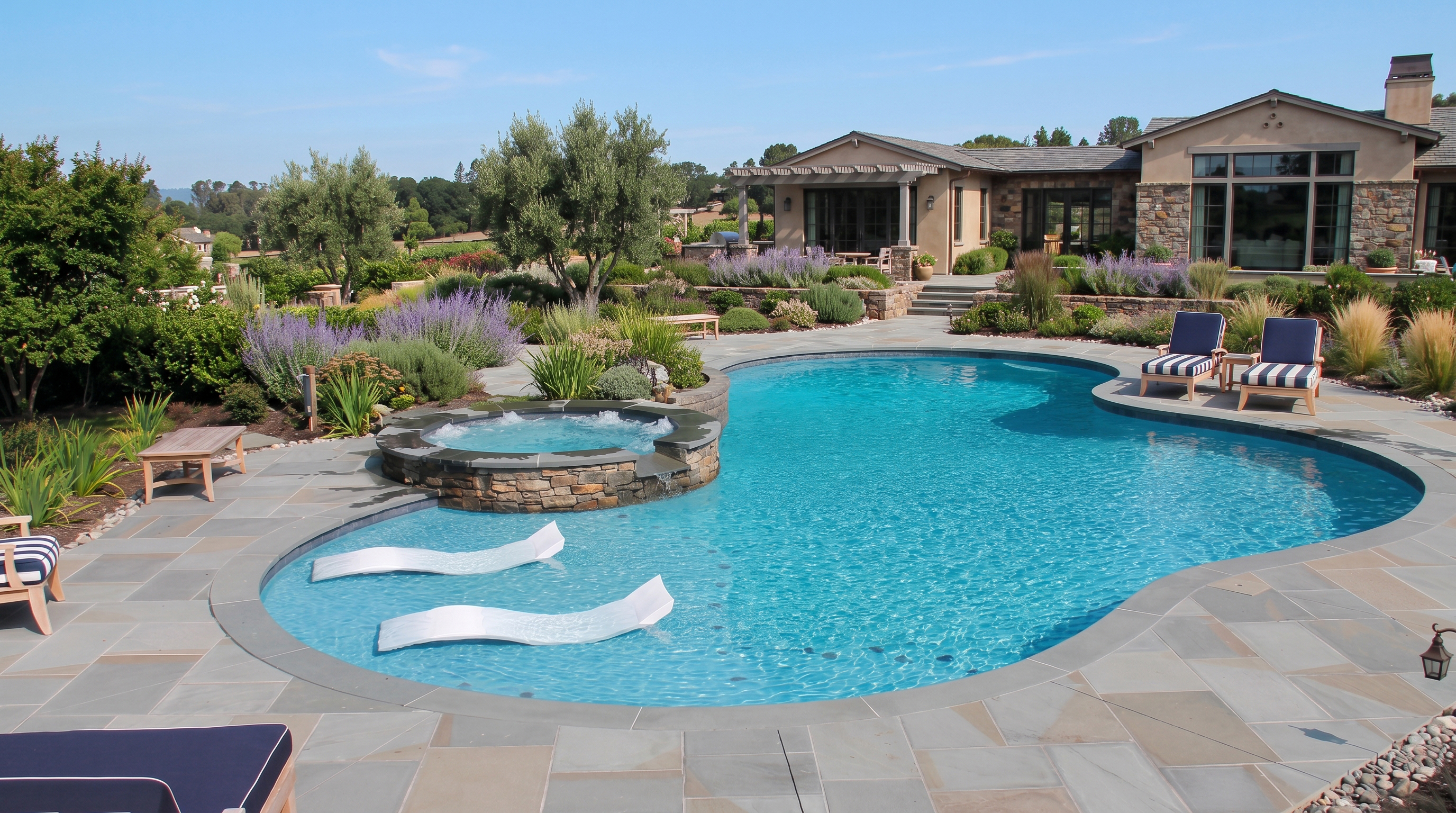 Piscina con revestimiento Diamond Brite